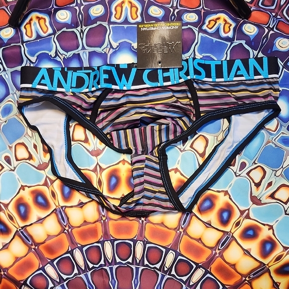 Andrew Christian Other - 90593 Andrew Christian Prism Air Jock W/ Almost Naked Multicolor Striped